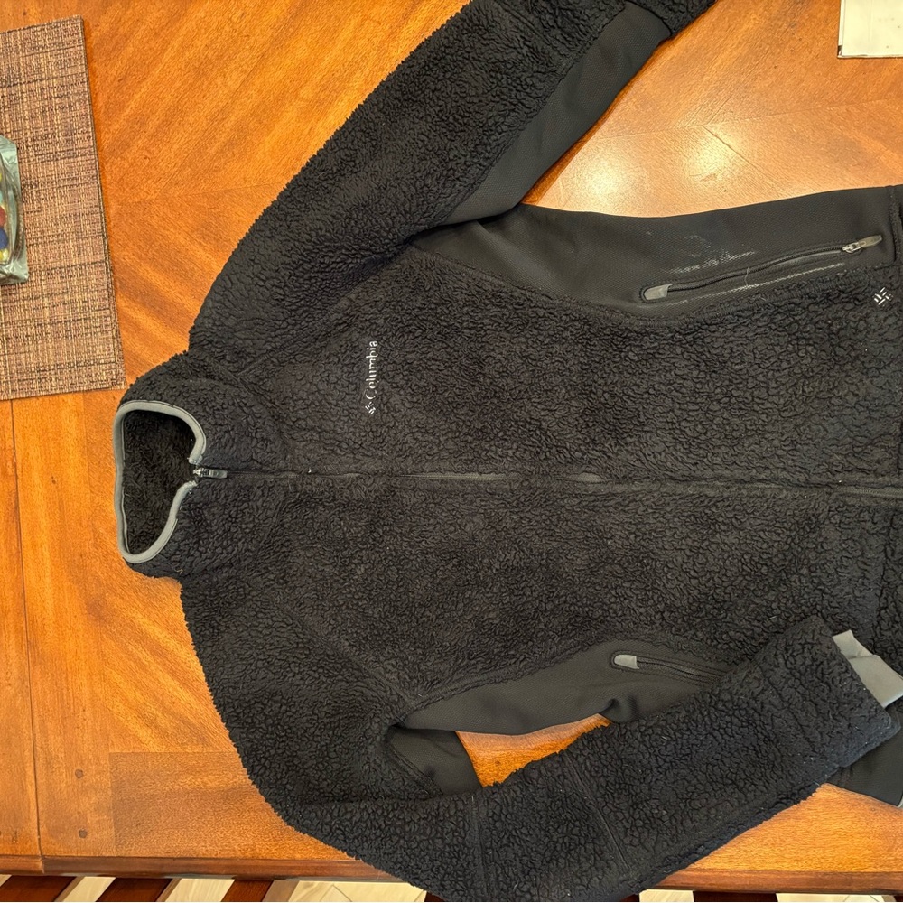 Columbia Black Teddy Jacket Plush Fleece